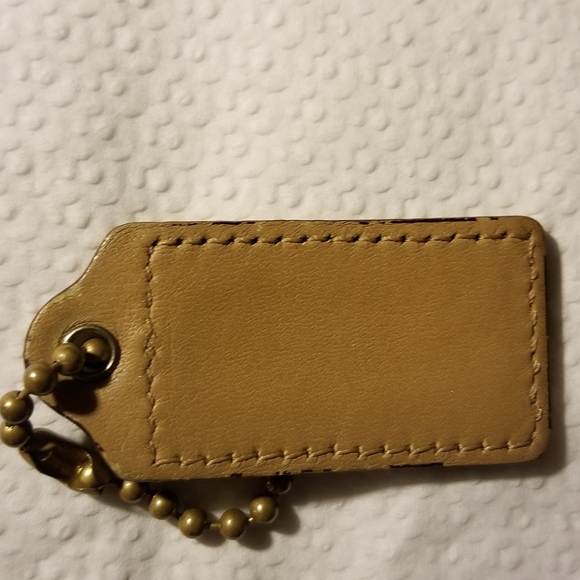 2 INCH COACH TAN LIQUID LEATHER HANGTAG - Picture 3 of 3